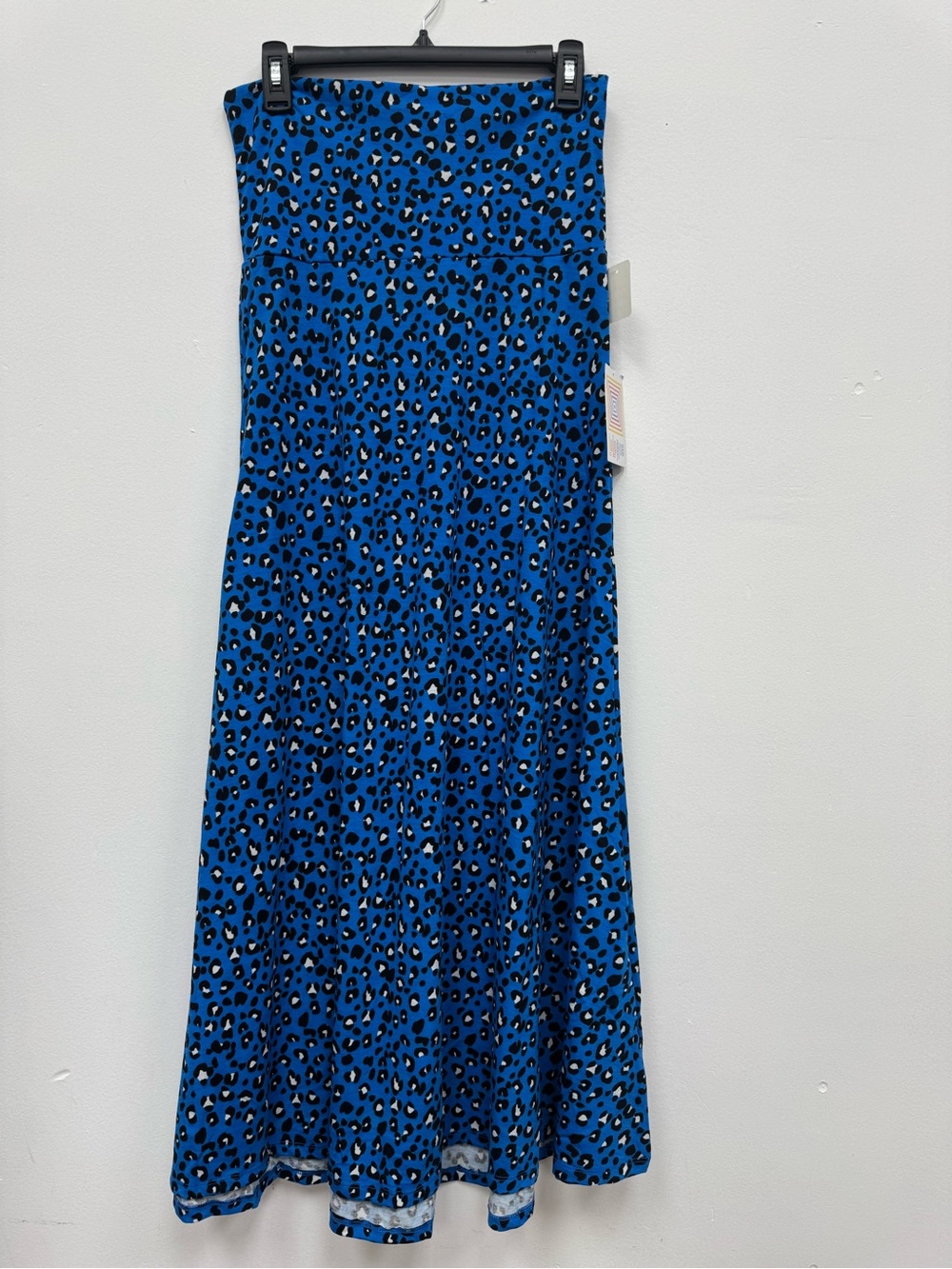 LuLaRoe Blue and Black Leopard Maxi Skirt